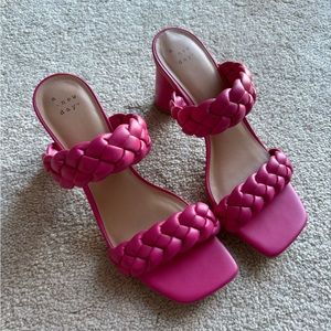 A New Day Pink Basil Sandal Heels 8.5